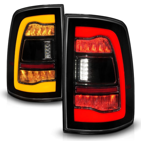 Feux arrière à LED séquentiels ANZO 09-18 Dodge Ram 1500 Fumé noir avec signal ambre de commutation