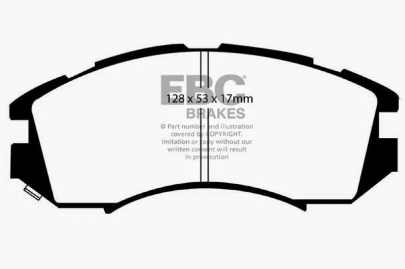 Plaquettes de frein avant EBC Ultimax2 pour Subaru Impreza 1.8 (2WD) (roues de 13 pouces) 92-96