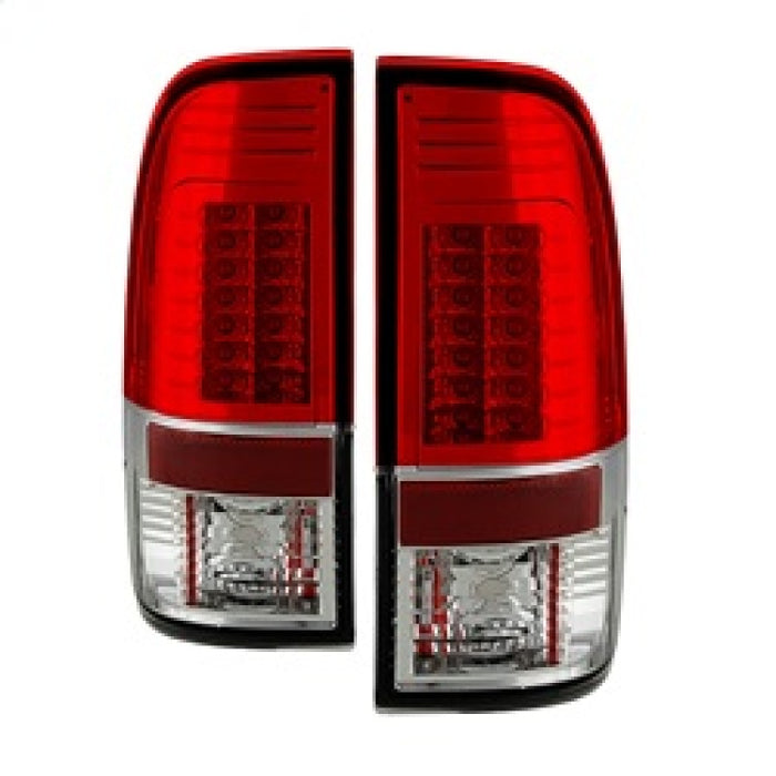 Feux arrière LED Spyder Ford Super Duty 08-15 Version 2 Rouge Transparent ALT-YD-FS07-LED-G2-RC