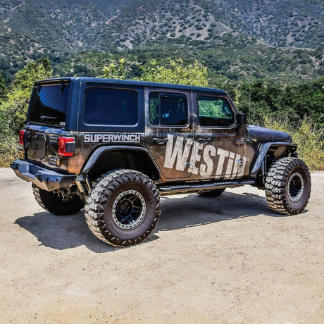 Glissières de toit Westin 18-23 pour Jeep Wrangler JL Unlimited 4 portes - Noir texturé