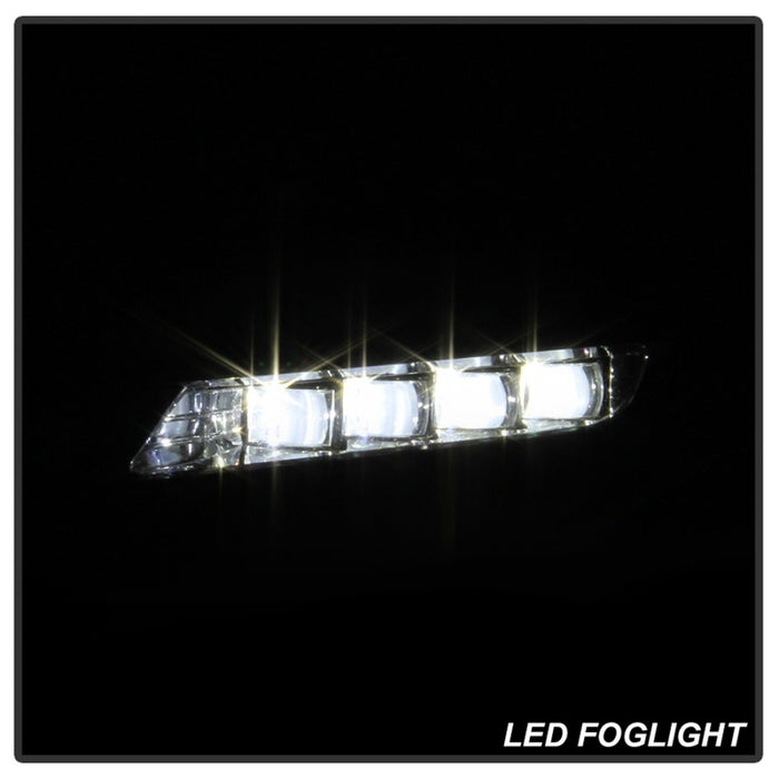 Feux antibrouillard à LED OEM Spyder 18-19 Honda Accord Sedan avec interrupteur d'ajustement OEM - Transparent (FL-HA2018-4D-LED-C)