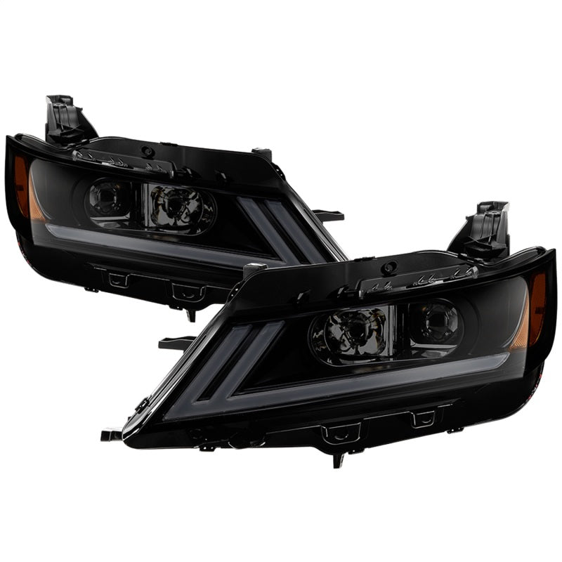 Phares halogènes DRL Proj xTune 14-18 pour Chevy Impala (sauf Limited) - Noir Smk (PRO-JH-CIM15-LB-BSM)