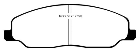 Plaquettes de frein avant EBC 05-10 Ford Mustang 4.0 Yellowstuff