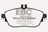Plaquettes de frein avant EBC 13+ Mercedes-Benz CLA250 2.0 Turbo Greenstuff