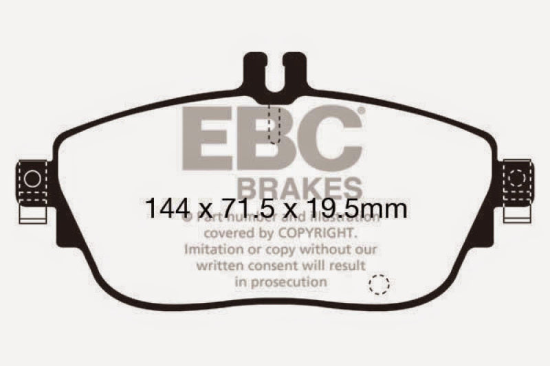 Plaquettes de frein avant EBC 13+ Mercedes-Benz CLA250 2.0 Turbo Ultimax2