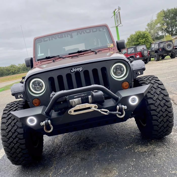 Phares à LED Oracle 07-18 Jeep Wrangler JK Switchback Halo - Ambre/Blanc - Switchback VOIR LA GARANTIE