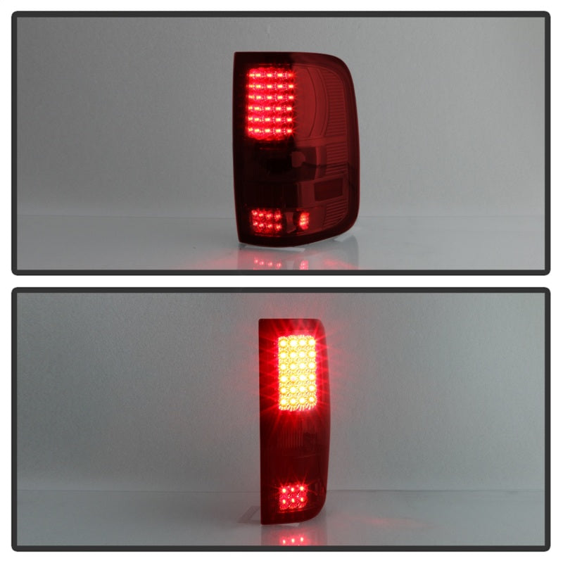 xTune Ford F150 Styleside 04-08 LED Tail Lights Red Clear ALT-ON-FF15004-LED-RC
