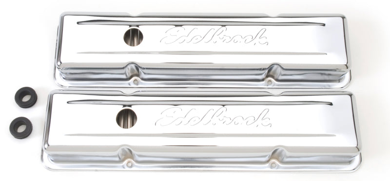 Couvercle de soupape Edelbrock Signature Series Chevrolet 1959-1986 262-400 CI V8 Low Chrome