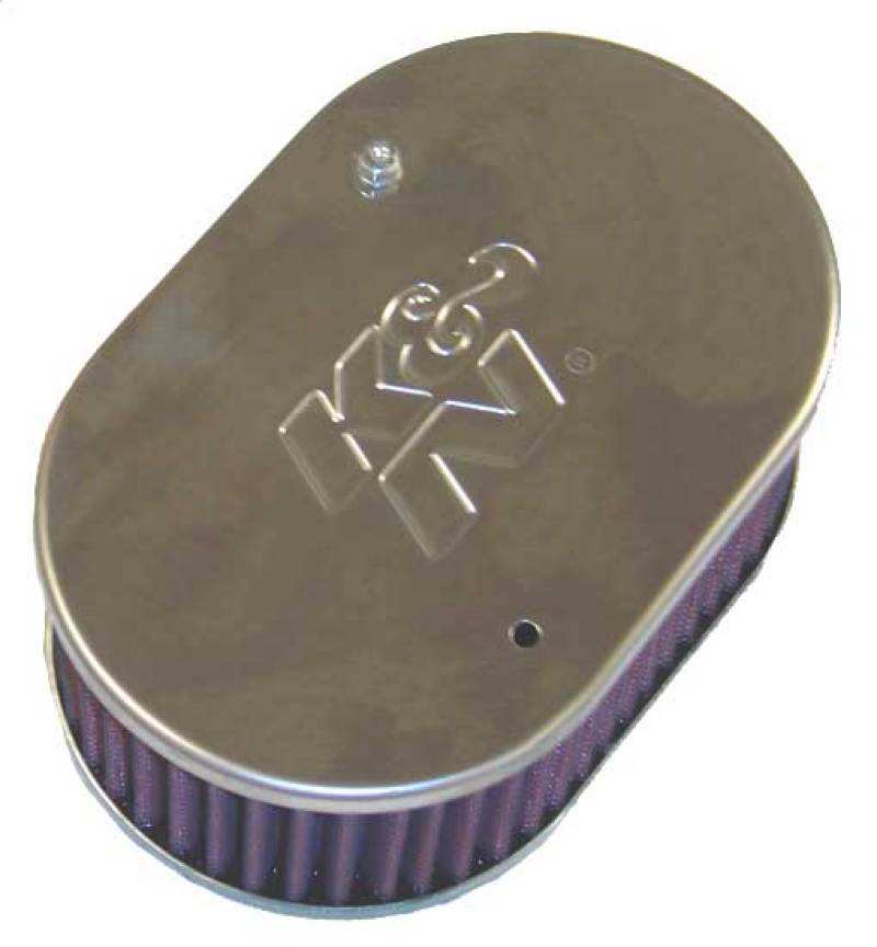 Filtre à air universel personnalisé K&amp;N - Bride de col ovale de 2 po / ID de 5,25 po / hauteur de 2,5 po - Rouge