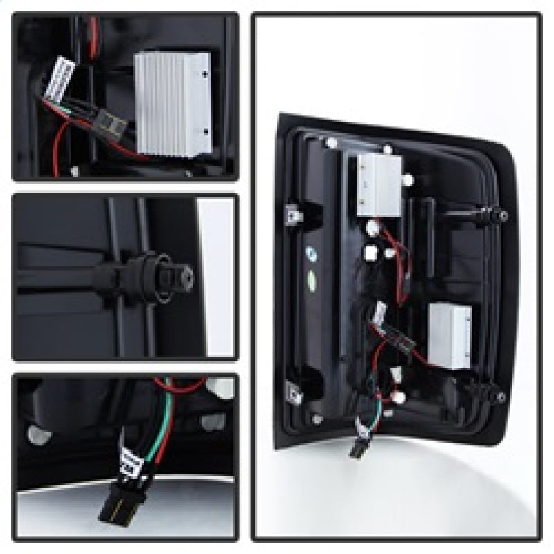 Feux arrière à LED Spyder 14-18 Chevy 1500 / 15-19 GMC 3500 Dually / Bar Blk Smke ALT-YD-CS14-LBLED-BSM