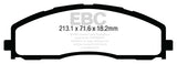 Plaquettes de frein avant EBC 13+ Ford F250 (y compris Super Duty) 6.2 (2WD) Yellowstuff