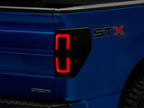 Feux arrière à LED Raxiom 09-14 Ford F-150 Styleside Axial Series avec boîtier Halo-Blk (lentille fumée)