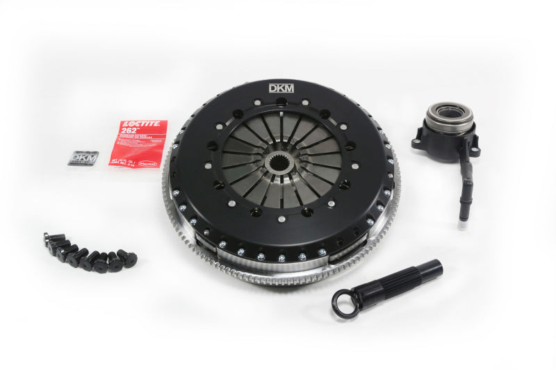 Kit d'embrayage double disque DKM Clutch VW MK4 R32 MS avec volant moteur en acier (couple de 660 pi/lb)