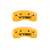 Couvre-étriers MGP 4 gravés avant et arrière Vtech finition jaune noir Char 2004 Honda S2000