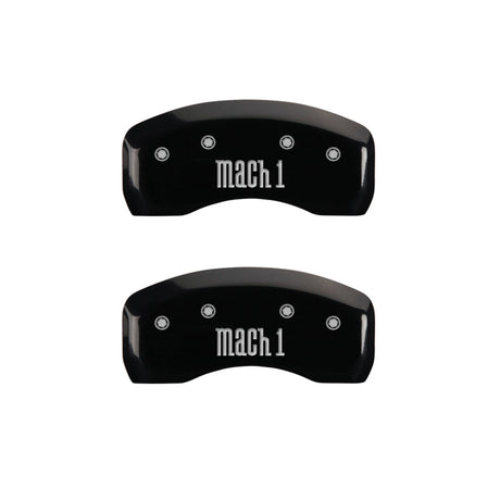 Couvre-étriers MGP 4 gravés avant et arrière Mach 1 finition noire argent ch