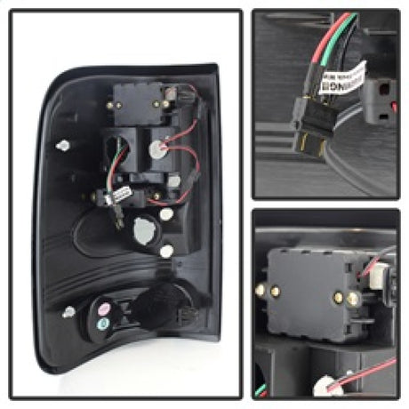 Feux arrière à LED Spyder Ford F150 côté 04-08 (ne convient pas aux modèles Heritage et SVT) Blk Smke ALT-YD-FF15004-LED-BSM