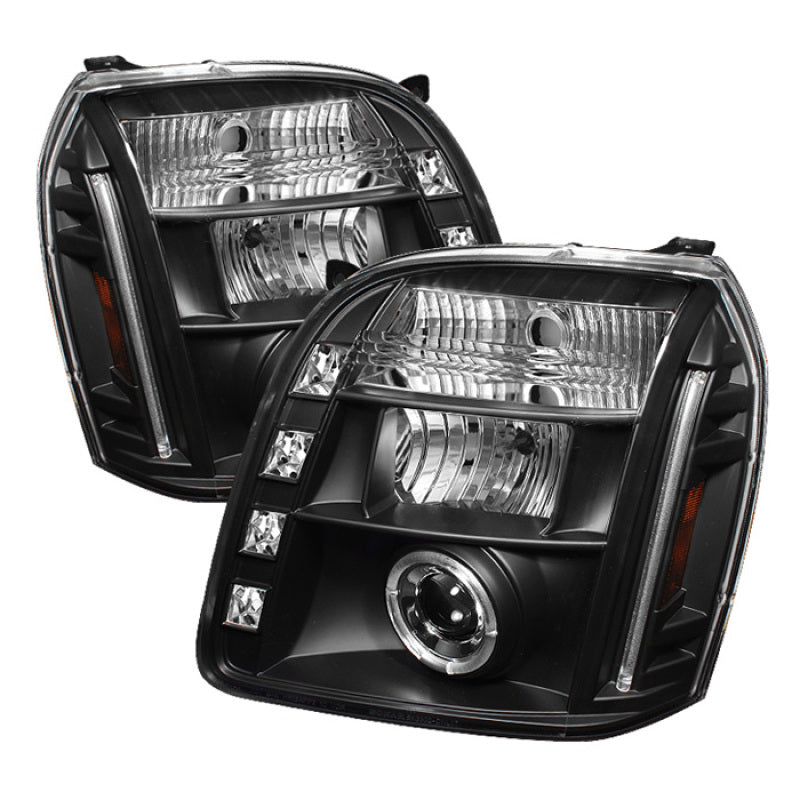 Phares de projecteur à DEL Halo LED Blk PRO-YD-GY07-HL-BK pour GMC Yukon 07-14/GMC Yukon Denali 07-14