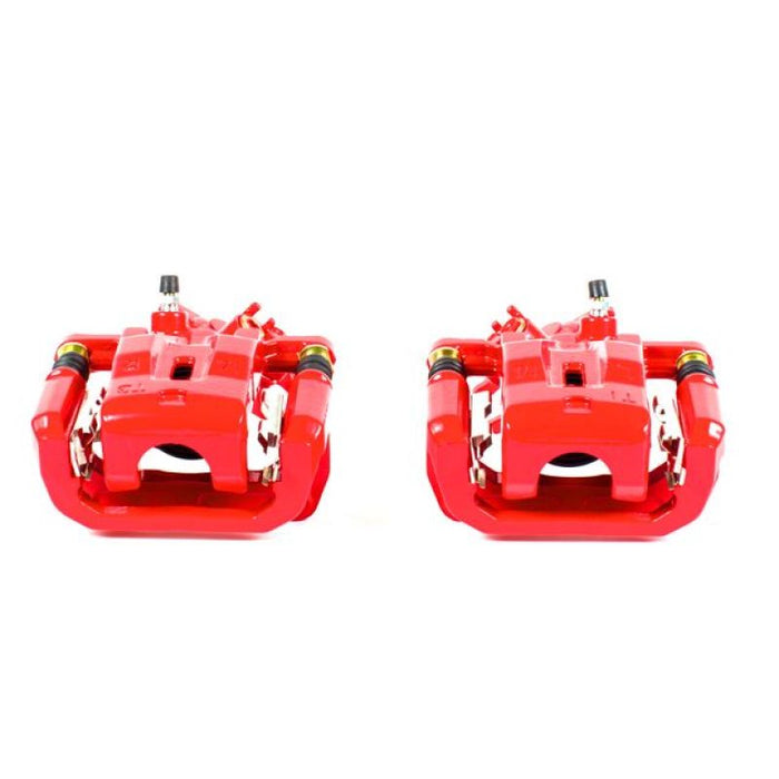 Étriers arrière rouges Power Stop 04-10 Mazda RX-8 avec supports - Paire