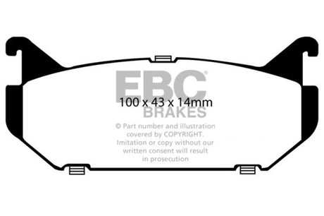 Plaquettes de frein arrière EBC Greenstuff pour Ford Probe 2.0 16v 93-97