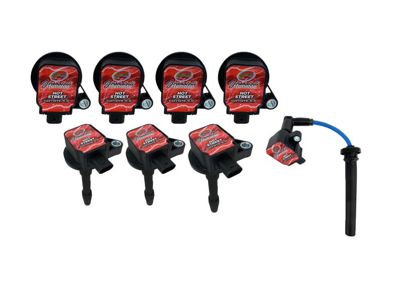 Kit de connexion de fil de bobine sur bougie Granatelli 18-23 Ford 5.0L 4V Hot Street avec packs de bobines (50 000 volts)