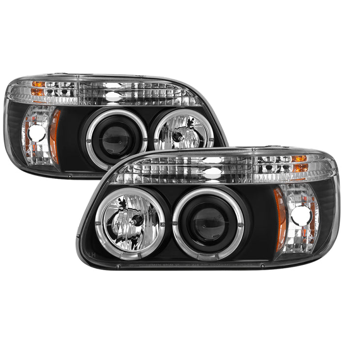 Phares de projecteur Spyder Ford Explorer 95-01 1PC LED Halo Blk PRO-YD-FEXP95-HL-1PC-BK