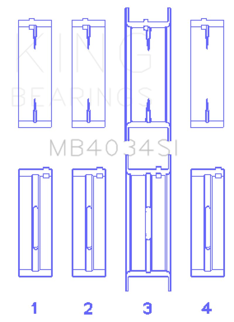 Ensemble de roulements principaux King Ford 232 (taille 0,25)