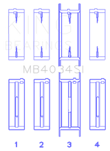 Ensemble de roulements principaux King Ford 232 (taille 0,25)