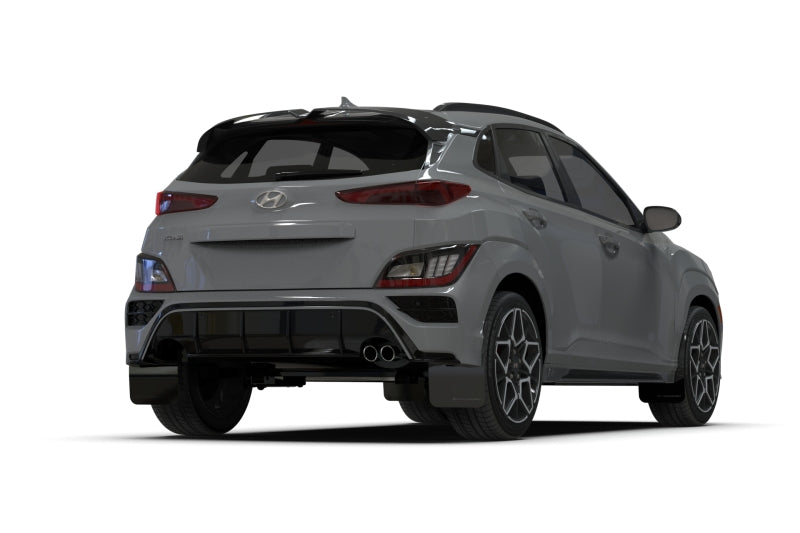 Rally Armor 2022 Hyundai Kona N Line Black UR Mud Flap w/ Grey Logo