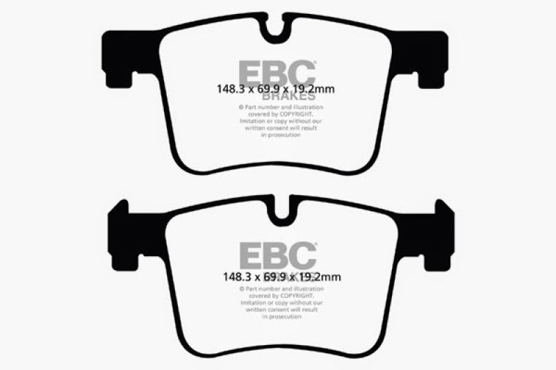 Plaquettes de frein avant EBC 11+ pour BMW X3 2.0 Turbo (F25) Yellowstuff