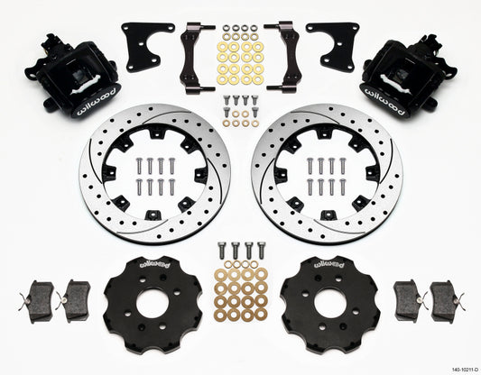 Wilwood Combination Parking Brake Rear Kit 12.19in Drilled Civic / Integra Drum 2.71 Hub Offset