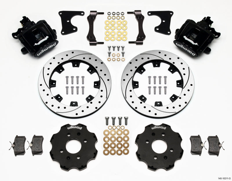 Kit de frein de stationnement arrière combiné Wilwood 12,19 pouces percé Civic / Integra Tambour 2,71 moyeu décalé