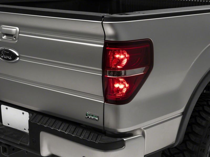 Feux arrière Raxiom 09-14 Ford F-150 Styleside - Boîtier chromé - Lentille rouge/transparente