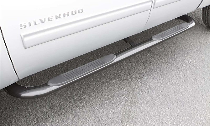 Barres de protection ovales courbées SS de 4 po pour cabine allongée Lund 99-13 Chevy Silverado 1500 (montage sur carrosserie) - Polies