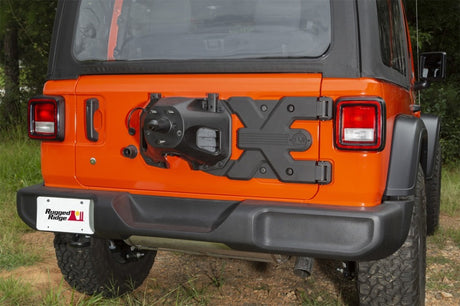 Charnière de porte-pneus Rugged Ridge Spartacus HD moulée pour Jeep Wrangler JL 18-20