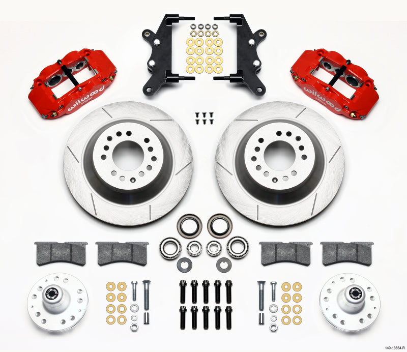 Kit moyeu avant Wilwood Narrow Superlite 6R et 1 pièce RTR 12,88 pouces - Rouge 60-68 Ford / Mercury pleine grandeur