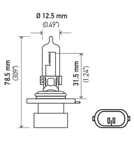 Ampoule blanche Xen Hella 9005XS 12V 65W (paire)