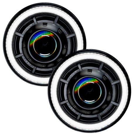 Phares de projecteur Oracle Oculus 7 pouces Bi-LED pour Jeep Wrangler JK - 6000K VOIR LA GARANTIE