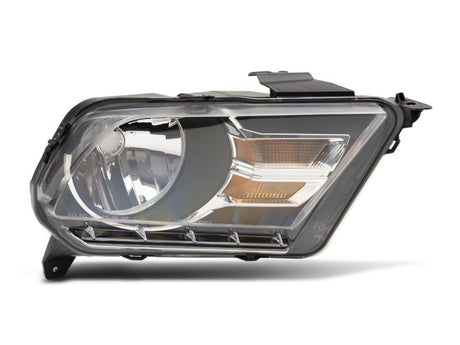 Phares de style OEM Raxiom 10-12 Ford Mustang Axial Series - Boîtier chromé (lentille transparente)