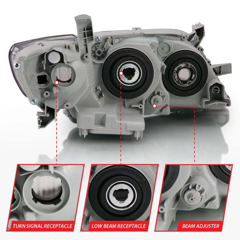 ANZO 2007-2009 Toyota Camry Projecteur Phare Noir Ambre