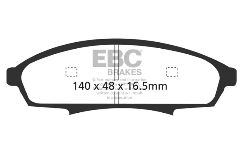 Plaquettes de frein avant EBC 88-90 Buick Regal 2.8 Ultimax2