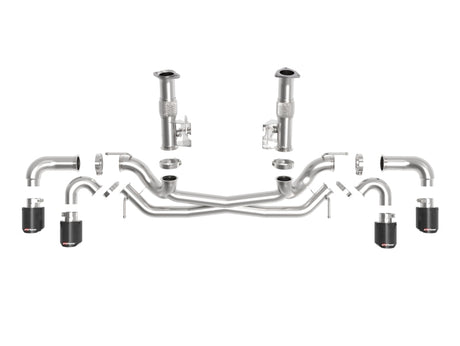 aFe MACH Force-Xp 3 po à 2-1/2 po 304SS Cat-Back (sans silencieux) 2020 Chevy Corvette 6,2 L - Embout en carbone