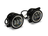 Feux antibrouillard à LED Halo de la série Axial de Raxiom 07-23 pour Jeep Wrangler JK et JL - Ambre