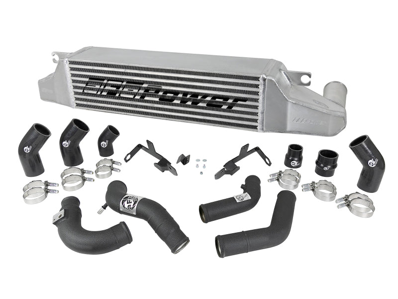 Ensemble de refroidisseur intermédiaire aFe BladeRunner GT Series avec tubes noirs 17-18 Fiat 124 Spider I4-1,4 L (t)