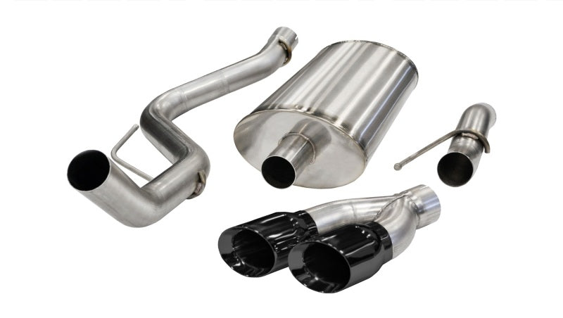 Corsa 11-13 Ford F-150 Raptor 6.2L V8 Black Sport Cat-Back Exhaust