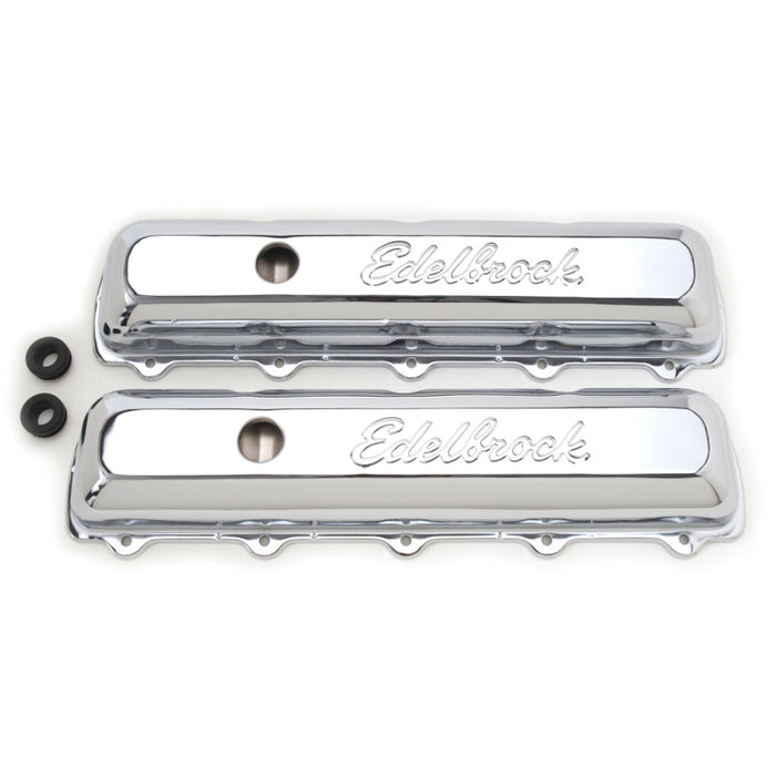 Couvercle de soupape Edelbrock Signature Series Oldsmobile 350-455 CI V8 Chrome