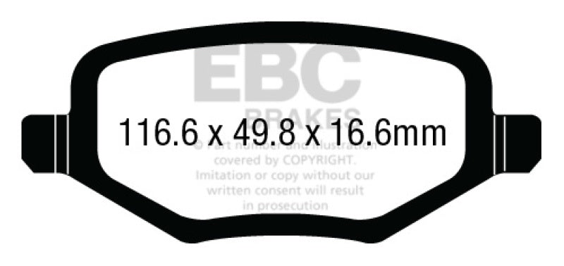 Plaquettes de frein arrière EBC 12+ Chrysler Town &amp; Country 3.6 Yellowstuff