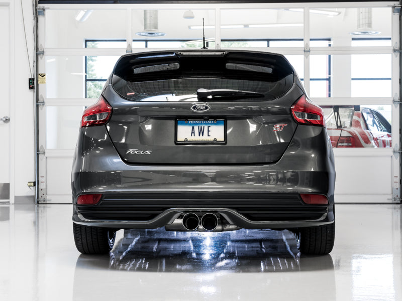 Échappement arrière AWE Tuning pour Ford Focus ST Touring Edition - Résonateur - Embouts chromés argentés