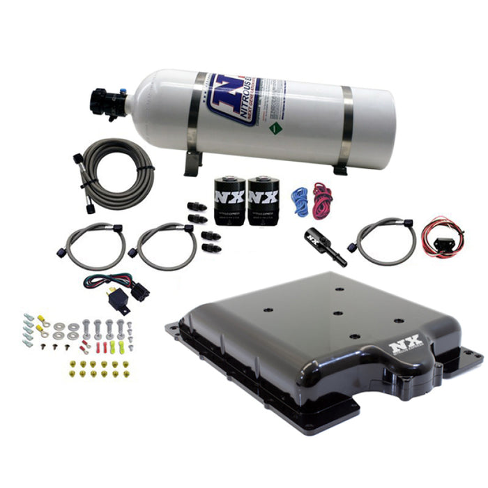 Kit Nitrous Express avec couvercle de compresseur Dodge Hellcat/Demon (100-400 CV) avec bouteille de 15 lb