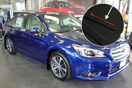 Bavette garde-boue Rally Armor 15-19 Subaru Legacy noire UR avec logo argenté