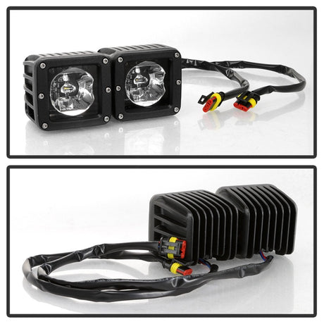 Spyder Dodge Ram 2013-2018 1500 Only Full LED Fog Lights W/Bracket and Universal Switch- Clear